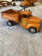 Used, Vintage Tonka State Hi-Way Dept Orange Hydraulic Dump Truck Old Metal Toy for sale  Shipping to South Africa