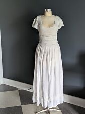 Used, DOEN Modeira Dress Soft Salt White Crochet And Linen Look Ramie Beach Bohemian  for sale  Shipping to South Africa