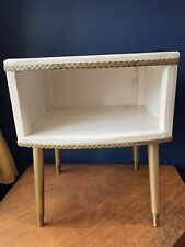 Vintage Retro Small Bedside Table Cabinet, Kraft Furniture White Dansette Legs, used for sale  Shipping to South Africa