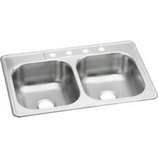Glacier Bay Drop In 33 in Double Bowl Stainless Steel Kitchen Sink 755 731 for sale  Shipping to South Africa