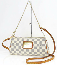 Authentic LOUIS VUITTON Eva Damier Azur 2-Way Chain Clutch Shoulder Bag #43953 til salgs  Frakt til Norway