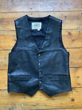 Vintage leather waistcoat for sale  LEEDS