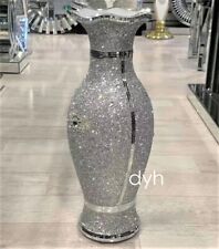 Silver sparkly vase for sale  HAYES