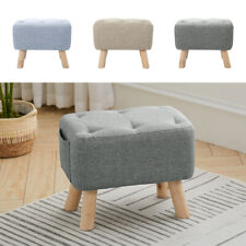 Linen fabric footstool for sale  TAMWORTH