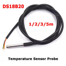 Cable de sonda térmica sensor de temperatura digital de humedad 1m-5m DS18B20 impermeable, usado segunda mano  Embacar hacia Argentina