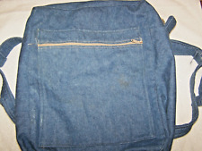 Mochila jeans grande com alças ajustáveis e bolsa frontal com zíper comprar usado  Enviando para Brazil