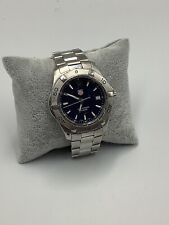 Relógio masculino Tag Heuer WAF1113 Aquaracer mostrador azul quartzo suíço 38 mm aço prata comprar usado  Enviando para Brazil