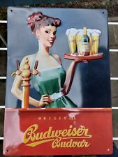 Budweiser werbeschild blechsch gebraucht kaufen  Wülfrath
