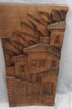 Hand Carved Wooden Wall Plaque, used for sale  Shipping to South Africa