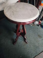 Antique Solid Mahogany Oval Marble Table, used for sale  Shipping to South Africa