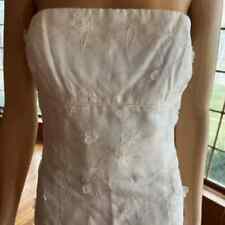 Vestido de noiva Nicole Miller marfim 3D renda império sem alças tamanho 10 comprar usado  Enviando para Brazil