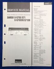 Original Sansui G-9700 G-971 G-8700DB G-871DB / Receiver Service Manual for sale  Port Charlotte