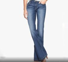 Jeans feminino GAP tamanho 6/28R azul médio lavagem longo e magro alargado cintura baixa comprar usado  Enviando para Brazil