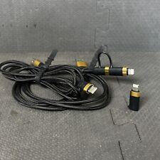 Pacote com 2 cabos de carregamento múltiplo YOUSAMS trançado 4 pés USAMS USB A para C ou Apple comprar usado  Enviando para Brazil