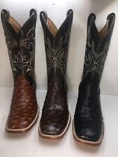 Cowboy Rodeo Botas Hombre Avestruz Estampado Cuero Western Botas Avestruz Piel Impr  segunda mano  Embacar hacia Argentina