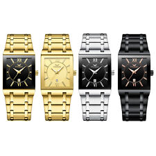 Relógios de pulso masculinos clássicos empresariais quadrados quartzo analógico com data comprar usado  Enviando para Brazil