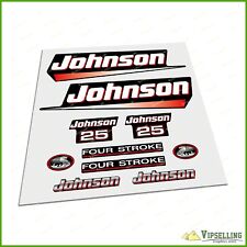 JOHNSON 25 HP Motor Boat Sea Horse Power Restoration Laminated Decals Stickers for sale  Shipping to South Africa