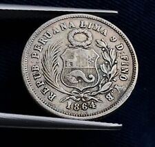 Peruana dinero 1864 d'occasion  Paris XVIII