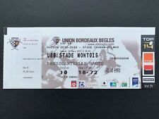 Ticket match Rugby BORDEAUX BEGLES UBB / STADE MONTOIS MONT-DE-MARSAN Billet  d'occasion  Fontaine-lès-Dijon