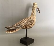 Whimbrel Shore Bird, escultura em madeira maciça. comprar usado  Enviando para Brazil