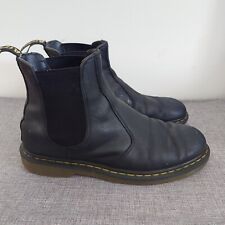 Dr Martens 2976 Chelsea Boots UK Size 9 Black Polished Leather Ankle Docs , used for sale  Shipping to South Africa