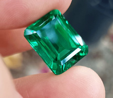 Piedra preciosa suelta de corte esmeralda verde verde impecable de 10 quilates segunda mano  Embacar hacia Argentina