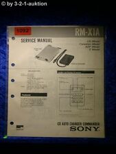 Manual de serviço Sony RM X1A CD carregador de carro Commander (#1092) comprar usado  Enviando para Brazil