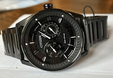 Relógio masculino Citizen Eco-Drive CTO preto IP aço inoxidável BU4025-59E MSRP: US$ 350, usado comprar usado  Enviando para Brazil