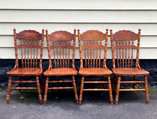 4 oak press back chairs for sale  Syracuse