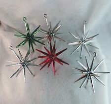 Vintage Christmas Bradford Plastic Sputnik Ornaments Lot Of 6 for sale  Shipping to South Africa