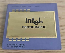 Intel Pentium Pro Vintage 256K CPU Processor - Gold Collector Design Art Scrap for sale  Shipping to South Africa