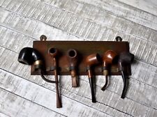 Antique Smoking Pipe Rack With Six Pipe Collectable Smoking Pipes for sale  Shipping to South Africa