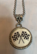 Checkered flag necklace for sale  Monrovia