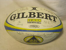  GILBERT ZENON Trainer Ball autographed Rugby blue yellow Lawless Frenchie Glick for sale  Shipping to South Africa