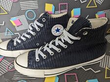 Converse Chuck Taylor All Star Corduroy Navy Hi Top Trainers UK Size 9.5 for sale  Shipping to South Africa