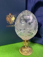 Used, Imperial Faberge ~ Grand Romanov Eagle ~ Hand Cut Crystal Egg On  Pedestal for sale  Shipping to Canada