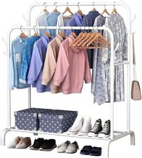 Clothes Rail Metal Garment Rack Hanger Display Stand Double Rail Bedroom  for sale  Shipping to South Africa