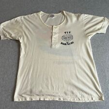 Vintage Parasailing Shirt Unisex Small White Single Stitch Boracay Henley 90s, used for sale  Shipping to South Africa