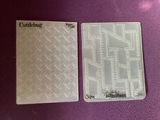 2x Embossing Folders - Tim Holtz + Cuttlebug - metalwork/textured metal for sale  Shipping to South Africa