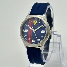 Usado, Relógio de corrida feminino/juvenil SCUDERIA FERRARI todo em aço, pulseira de borracha azul, 34mm comprar usado  Enviando para Brazil