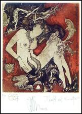 Agirba Ruslan 2012 Exlibris C3 Europa and Bull Erotic Nude Taurus Woman Sex 335 na sprzedaż  PL
