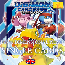 Digimon Card Game BT11 Dimensional Phase BT-11 SINGLE CARDS Booster Box English, usato usato  Italia