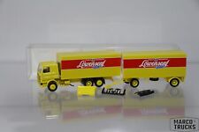 Herpa Scania 112 V8 Kofferhängerzug "Original Düsseldorfer Löwensenf" /H3550 , usado comprar usado  Enviando para Brazil