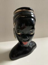 Used, VINTAGE CERAMIC AFRICAN LADY HEAD VASE 60s Tretchikoff Era for sale  Shipping to South Africa
