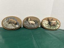 3 Avon 1987 / 1988 Fine Collectibles 3D Wildlife Tablice ścienne Ram Cougar Elk na sprzedaż  Wysyłka do Poland