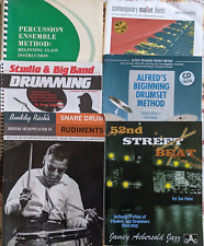 Livros de percussão de bateria rock aprender a tocar Buddy Rich, Alfreds, Big Band, escolha comprar usado  Enviando para Brazil
