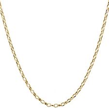  9ct Gold Oval Belcher Chain Necklace - 16 18 20 22 24 inch - 2mm Width for sale  Shipping to South Africa