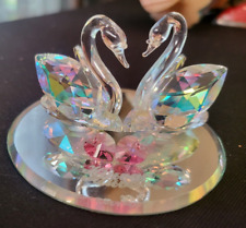 Pair crystal swans for sale  Cypress