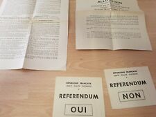 1961 62 coupures des journaux le monde et le  figaro plus referendum du general d'occasion  Champagne-sur-Seine