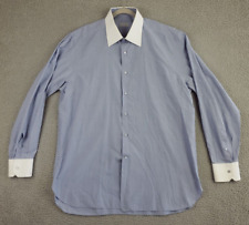 Stefano Ricci Dress Shirt Light Blue with White Trim Size 17 3/4 (Measures 17") for sale  Shipping to South Africa